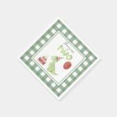 Wasserfarbe Dinosaurier 2. Geburtstag Serviette (Ecke)