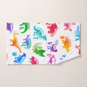 Wasserfarbe Dinosaurier Alphabet Farbenfroh Dino K Badhandtuch Set (Handtuch)