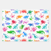 Wasserfarbe Dinosaurier Alphabet Farbenfroh Dino K Geschenkpapier Set (Vorderseite 2)