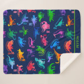Wasserfarbe Dinosaurier Alphabet Farbenfroh Dino K Sherpadecke (Vorderseite (Horizontal))