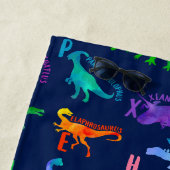 Wasserfarbe Dinosaurier Alphabet Farbenfroh Dino K Strandtuch (Beispiel)