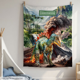 Wasserfarbe Dinosaurier Geburtstag Blanket Persona Fleecedecke