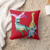 Wasserfarbe Dinosaurier Kinder Kissen (Decke)