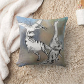 Wasserfarbe Dinosaurier Kinder Kissen (Decke)