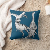 Wasserfarbe Dinosaurier Kinder Kissen (Decke)