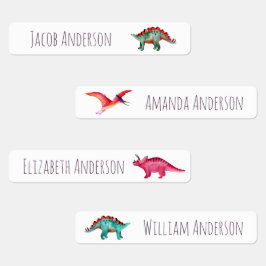 Wasserfarbe Dinosaurier Kinder Name Wasserdicht Etiketten