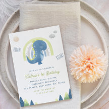 Wasserfarbe Dinosaurier & Rainbow Blue 1. Geburtst