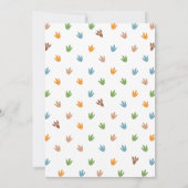 Wasserfarbe Dinosaurier Rawr sein Baby-Dusche Einladung (Rückseite)