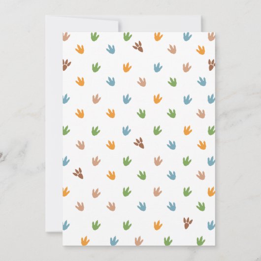 Wasserfarbe Dinosaurier Rawr sein Baby-Dusche Einladung (Rückseite)