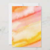 Wasserfarbe Dinosaurier Vulkan Thema Kindergeburts Einladung (Rückseite)