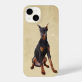 Wasserfarbe Doberman Pincher Hund Tier Tier iPhone Hülle (Rückseite)