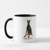 Wasserfarbe Doberman Pinscher Hund Haustier Custom Tasse (Links)