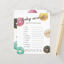 Wasserfarbe Donut Baby Shower Baby Animes Spiel