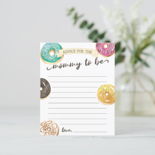 Wasserfarbe Donut Babydusche Beratung für Mama (Stehend Vorderseite)