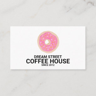 Wasserfarbe Donut Bäckerei Trendy Business Card Visitenkarte