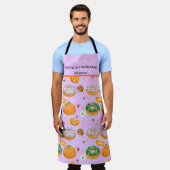 Wasserfarbe Donut-leckeres Happy Halloween Candy Schürze (Getragen)