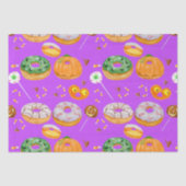Wasserfarbe Donut-leckeres Happy Halloween Candy Seidenpapier (Vorderseite)