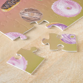 Wasserfarbe Donut Ombre Regenbogen farbig Puzzle (Seite)