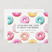 Wasserfarbe Donut Real Anwesen Referendum Vielen D Postkarte (Vorne/Hinten)