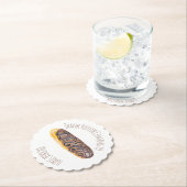 Wasserfarbe Donut Schokolade Hand Drawn Eclair Untersetzer (Vor Ort)