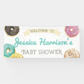 Wasserfarbe Donut Sweet Baby Dusche Willkommen Banner (Horizontal)