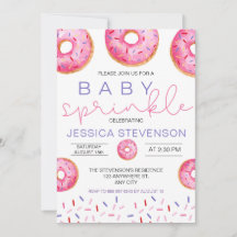Wasserfarbe Donuts Mädchen Baby Sprinkle Dusche