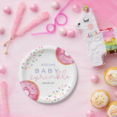 Wasserfarbe Donuts Mädchen Baby Sprinkle Dusche Pappteller (Party)