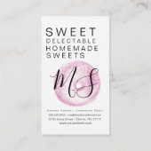 Wasserfarbe Donuts Süßigkeiten Backkuchen Dekorato Visitenkarte (Rückseite)