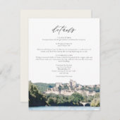 Wasserfarbe Dordogne Fluss Süd Frankreich Detail K Einladung (Vorne/Hinten)