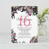 Wasserfarbe Dragon Lilies Sweet 16 Einladungen (Stehend Vorderseite)