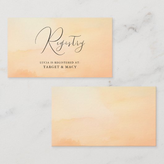 Wasserfarbe Dreamy Cloud 9 Brautparty Registrierun Begleitkarte (Vorne/Hinten)