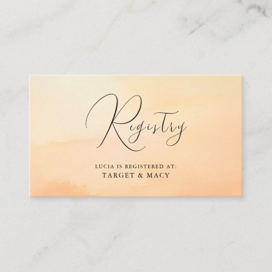 Wasserfarbe Dreamy Cloud 9 Brautparty Registrierun Begleitkarte (Vorderseite)