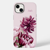 Wasserfarbe Dreamy Peonies Pale Pink Personalisier Case-Mate iPhone Hülle (Rückseite)
