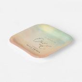 Wasserfarbe Dreamy Sonnenuntergang Cloud 9 Brautpa Pappteller (Gewinkelt)