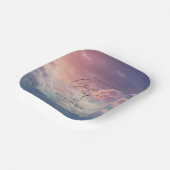 Wasserfarbe Dreamy Sonnenuntergang Cloud 9 Brautpa Pappteller (Gewinkelt)