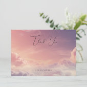 Wasserfarbe Dreamy Sonnenuntergang Cloud 9 Dankeskarte (Stehend Vorderseite)