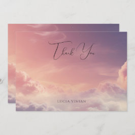 Wasserfarbe Dreamy Sonnenuntergang Cloud 9 Dankeskarte