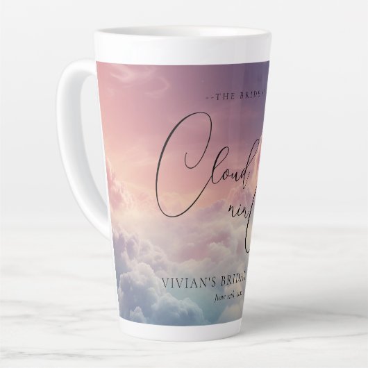 Wasserfarbe Dreamy Sunset Cloud 9 Bridal Favoriten Milchtasse (Linke Ecke)