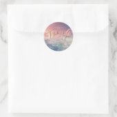Wasserfarbe Dreamy Sunset Cloud 9 Vielen Dank Runder Aufkleber (Tasche)