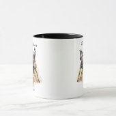 Wasserfarbe Drei Pferde Farm Tierfutter Quote Tasse (Zentrum)