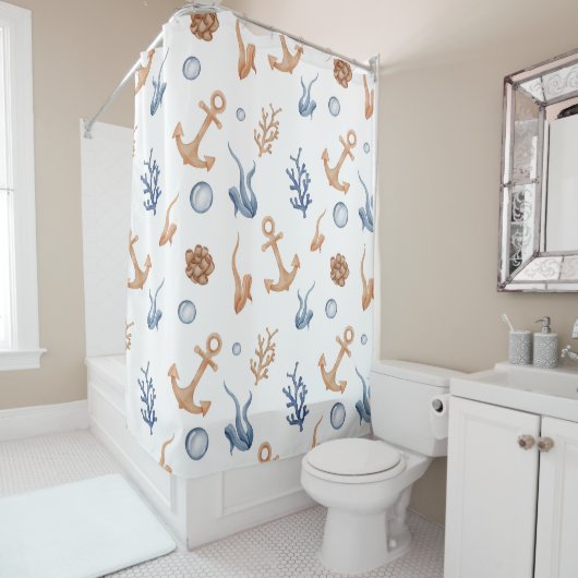 Wasserfarbe Duschvorhang (Beispiel)