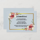 Wasserfarbe Dusty Gray Gold Blush Peach Hochzeit Begleitkarte (Vorne/Hinten)