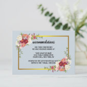 Wasserfarbe Dusty Gray Gold Blush Peach Hochzeit Begleitkarte (Stehend Vorderseite)