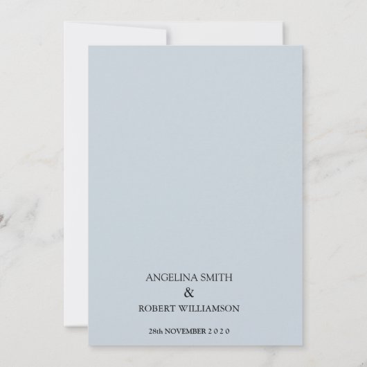 Wasserfarbe Dusty Gray Gold Blush Peach Hochzeit Einladung (Rückseite)