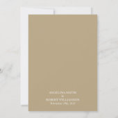 Wasserfarbe Dusty Gray Gold Blush Peach Hochzeit Einladung (Rückseite)