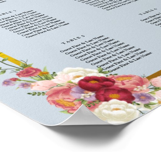 Wasserfarbe Dusty Gray Gold Blush Peach Hochzeit Poster (Ecke)