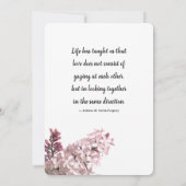 Wasserfarbe Dusty Rose Romantische Boho Hochzeit Einladung (Rückseite)