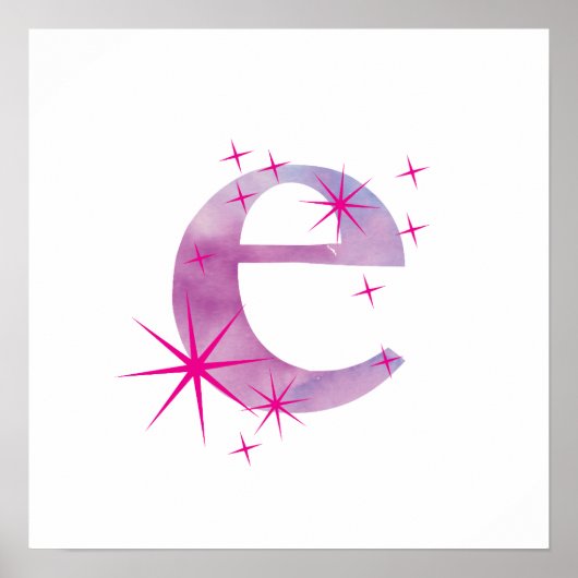 Wasserfarbe E Poster (Vorne)