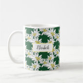 Wasserfarbe Edelweiss HandIllustriert Personalisie Kaffeetasse (Links)