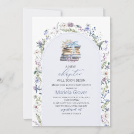 Wasserfarbe Ein neues Kapitel Babydusche beginnen Einladung